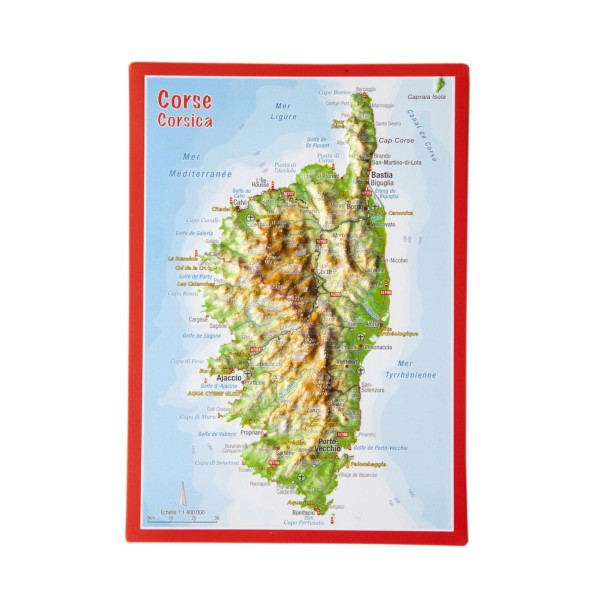 Reliefpostkarte Korsika