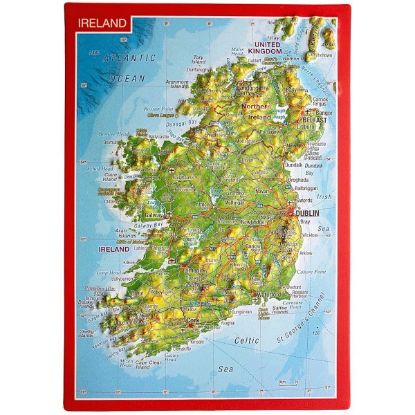 Reliefpostkarte Irland